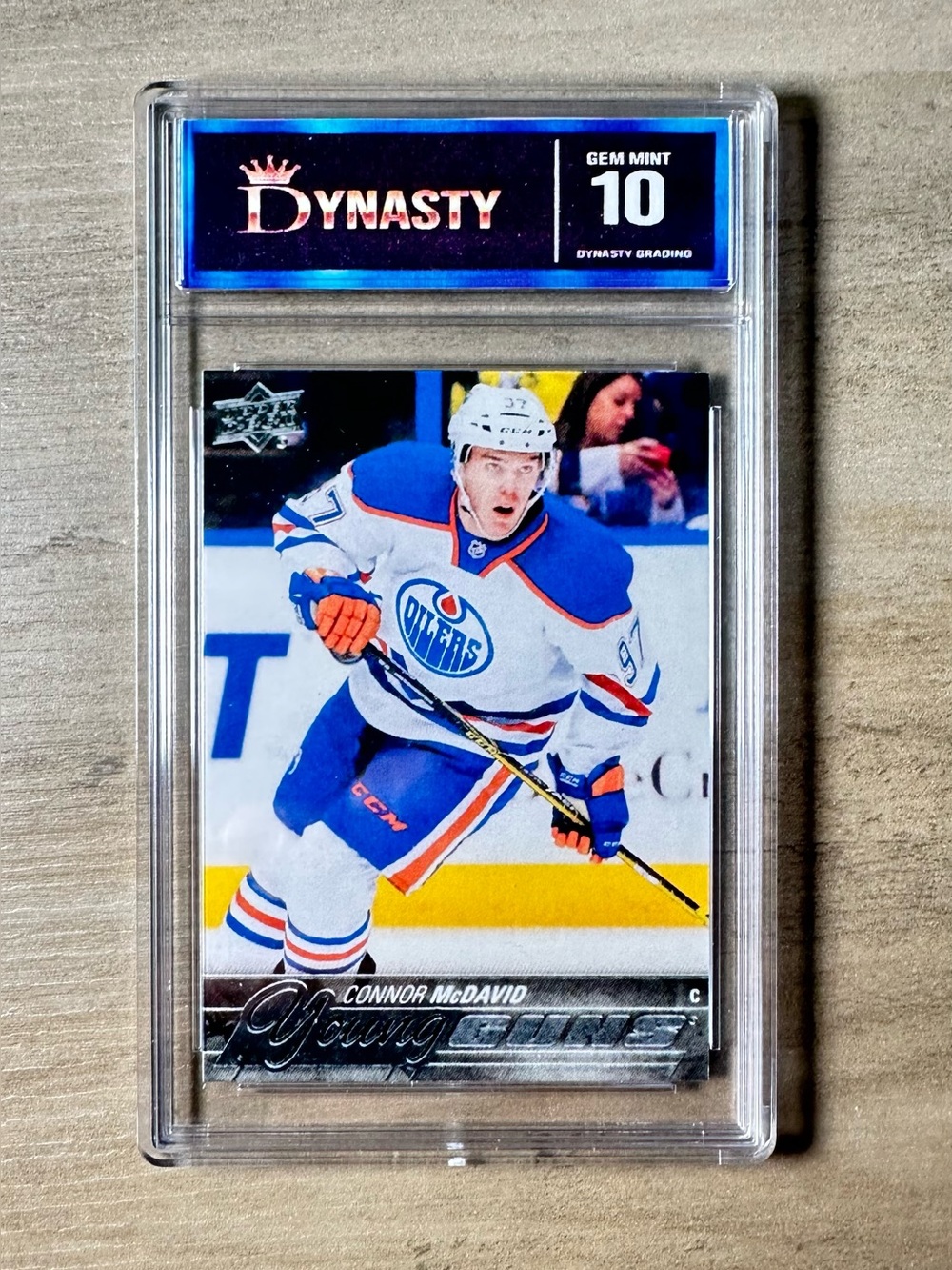 Connor McDavid Rookie Gem Mint 10 2015 Upper Deck Young Guns #201 Novelty Card